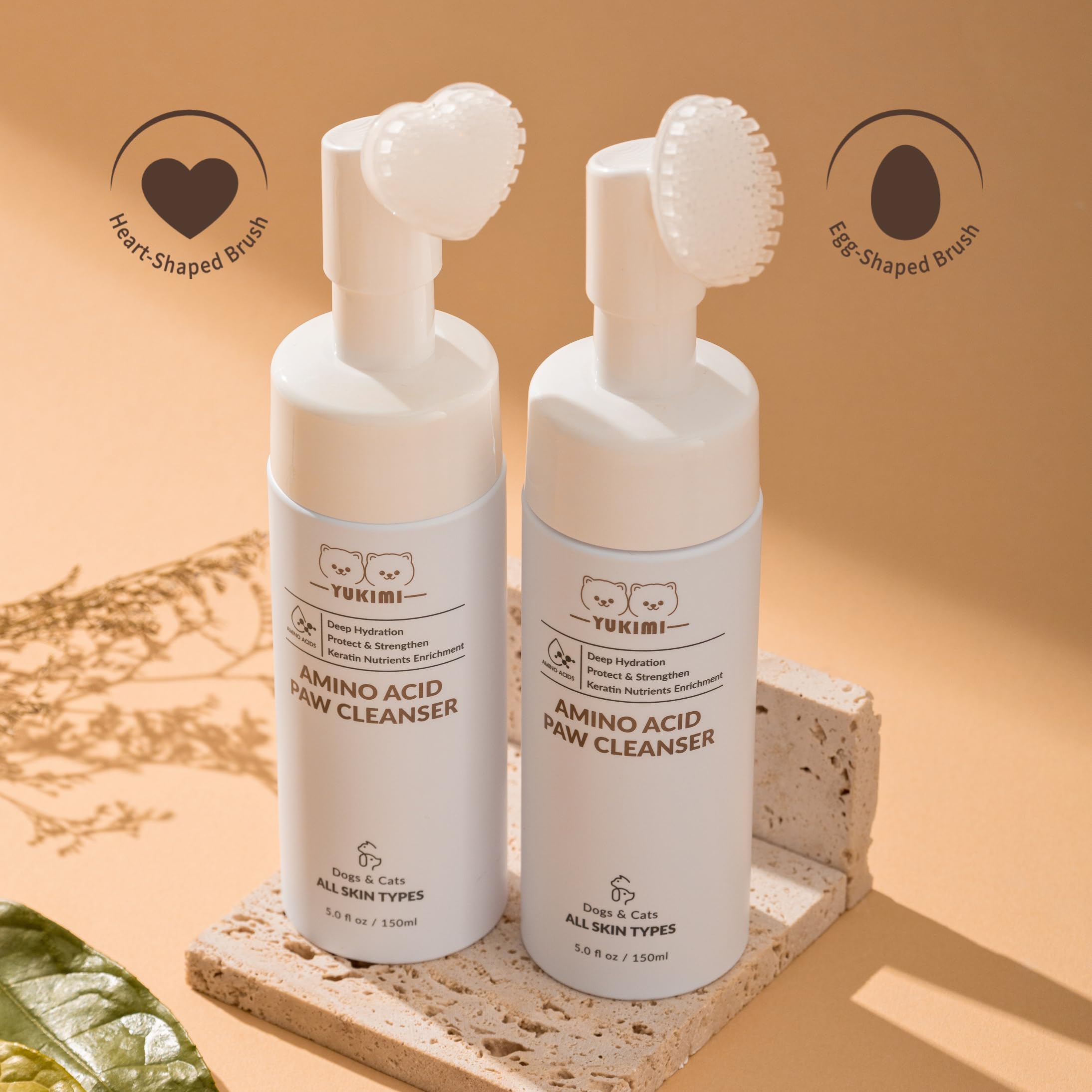 YUKIMI Premium Paw Cleanser packaging highlights cruelty-free, vegan formula