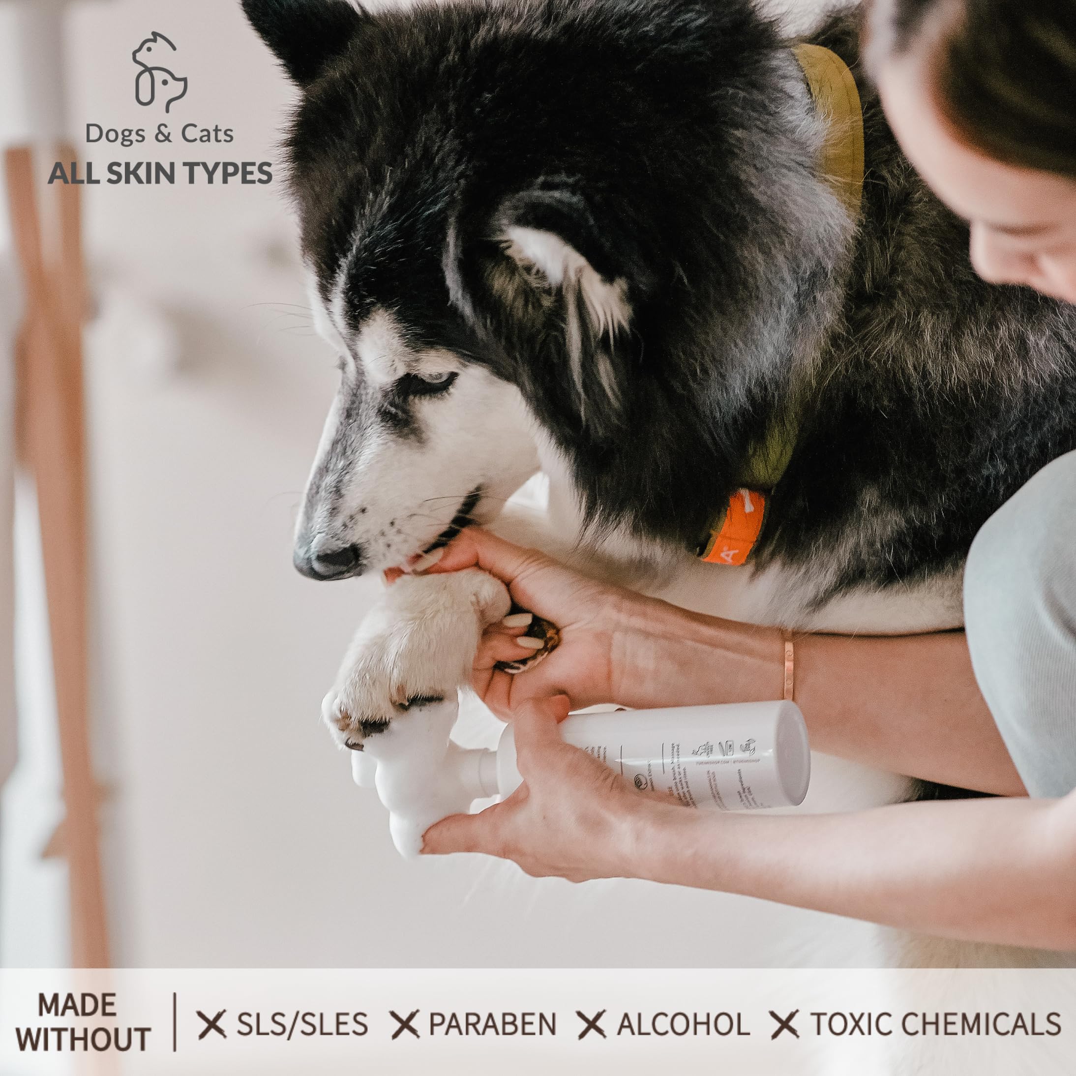 YUKIMI Premium Paw Cleanser uses plant-based ingredients for natural care