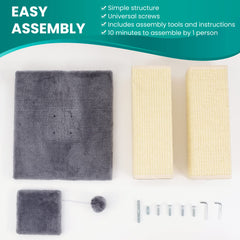 YULOYI 13.7x15 inch base delivers stable play for curious cats.