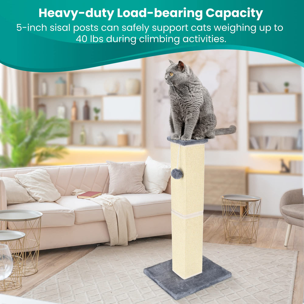 YULOYI indoor use scratch post protects furniture and invites play.