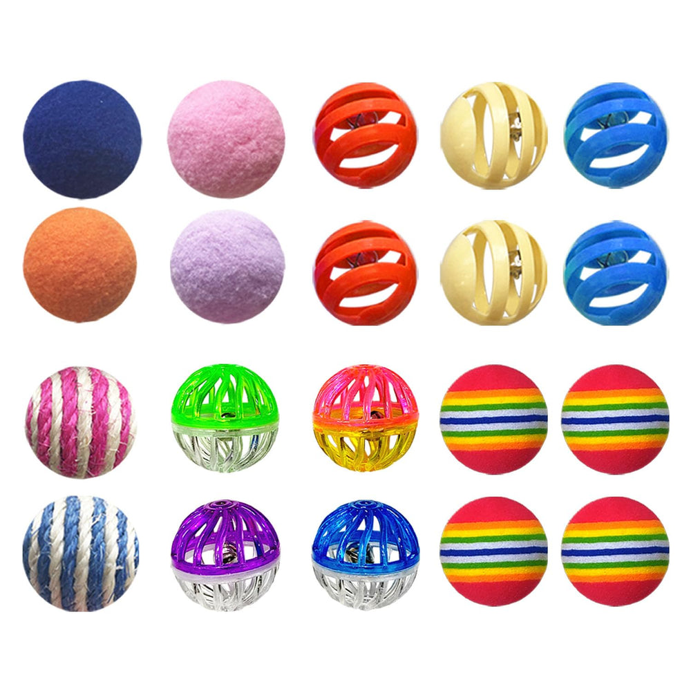 YULOYI cat toys indoor cats 20-pack balls for active play and bonding.