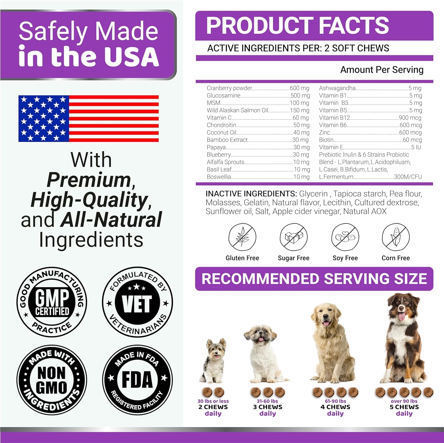 YUMA'S dog multivitamin 2-pack packaging ideal for multi-dog homes.