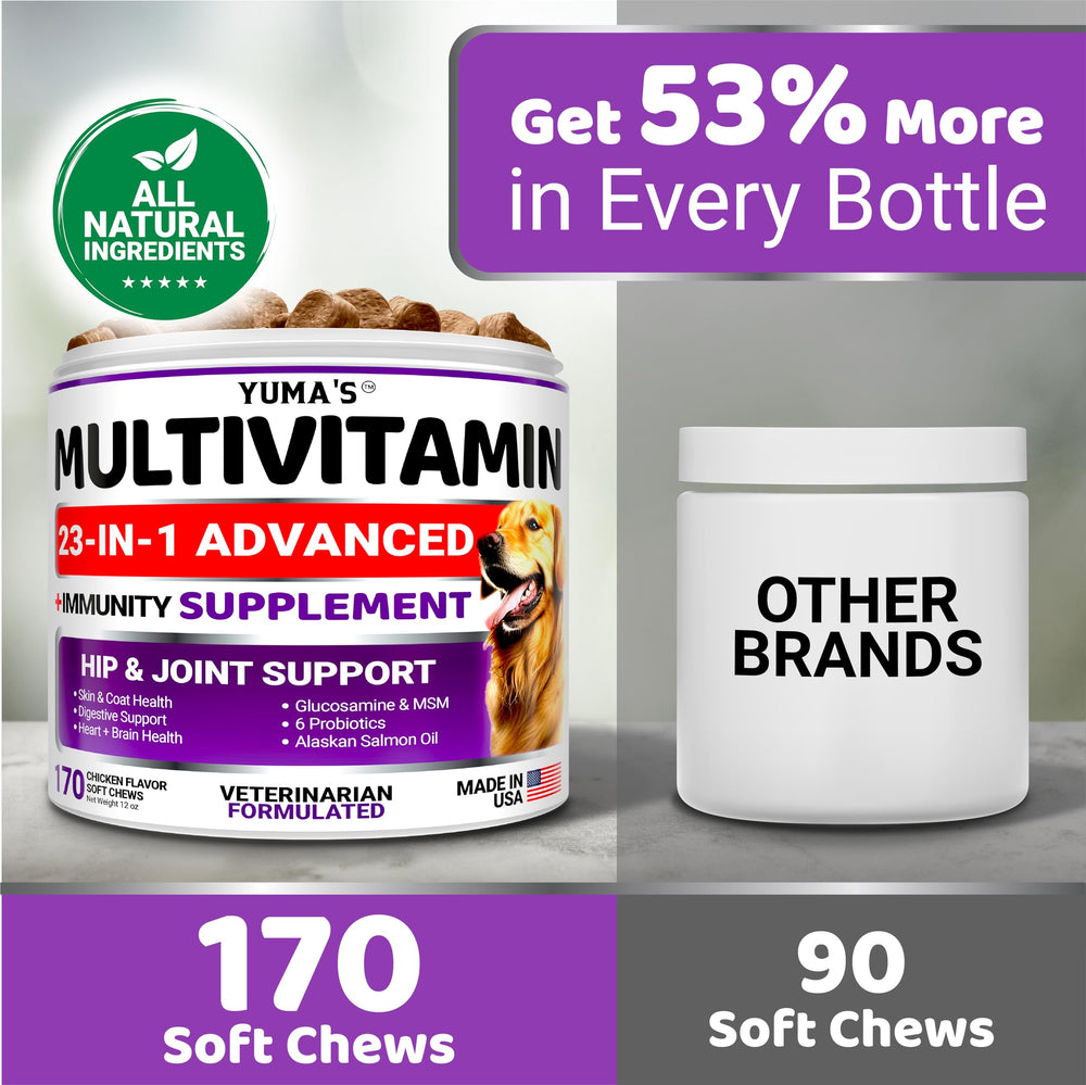 YUMA'S chewable treats in hand highlight easy-to-chew texture.