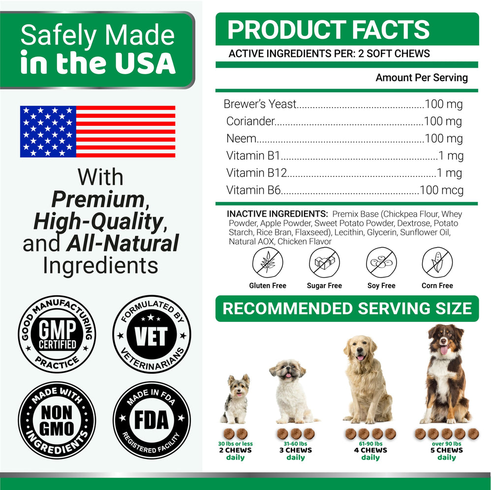 Yumas USA-made badge on packaging; vet-formulated quality.