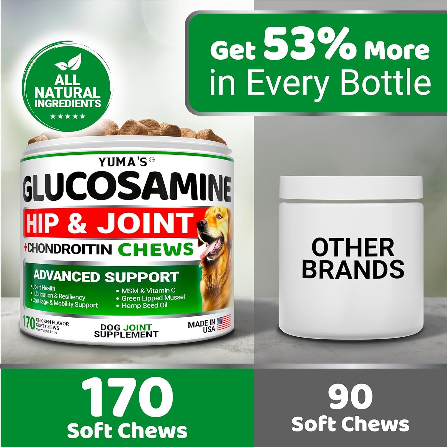 YUMA'S USA-made label indicating veterinarian-formulated quality.