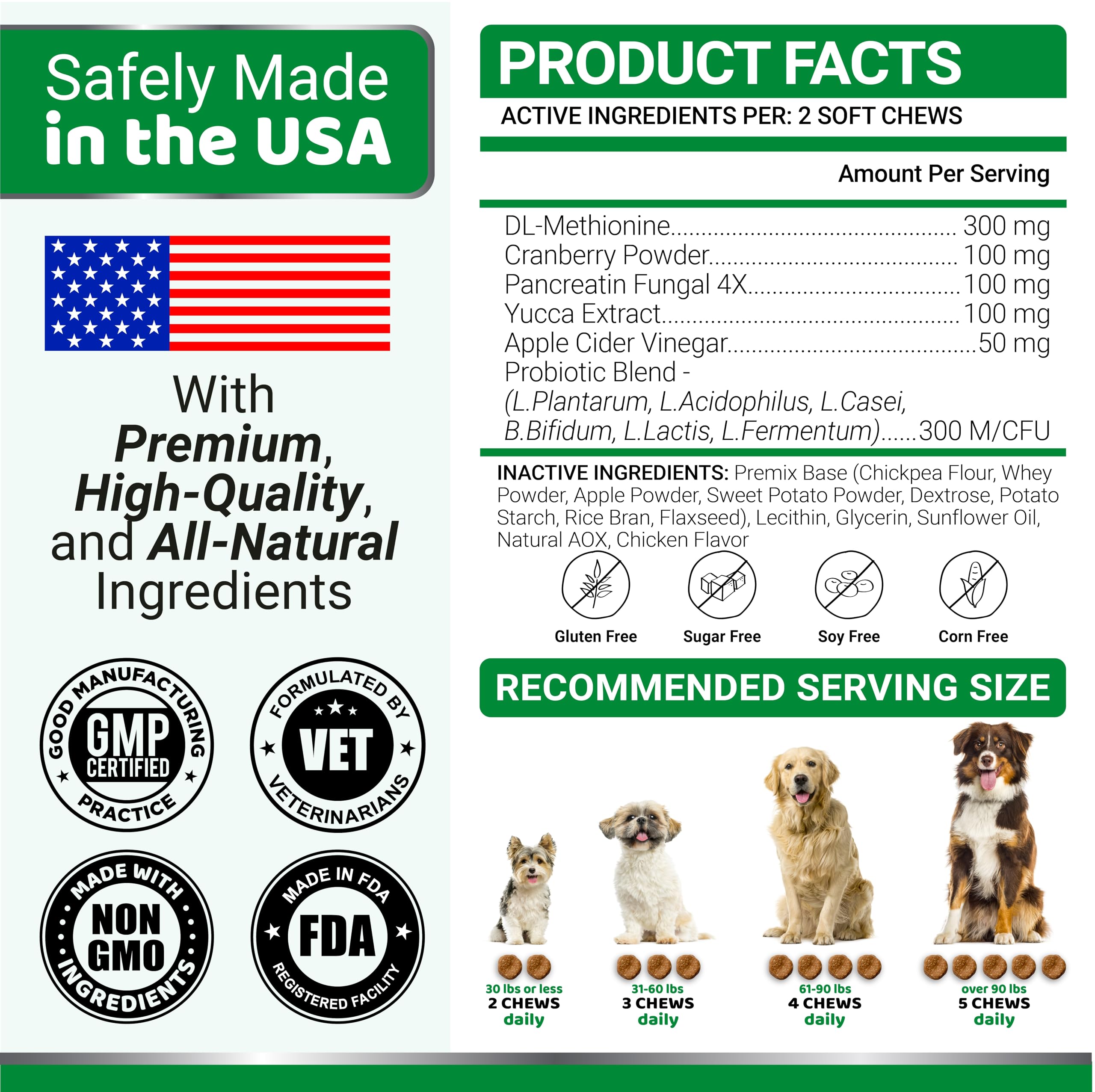 YUMA'S veterinarian-formulated label signals safety and USA-made quality.
