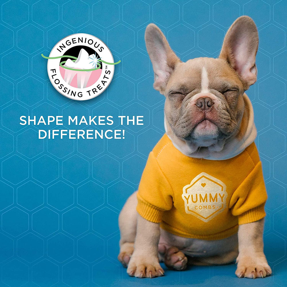 Yummy Combs 360-degree flossing action surrounds each tooth for thorough cleaning.