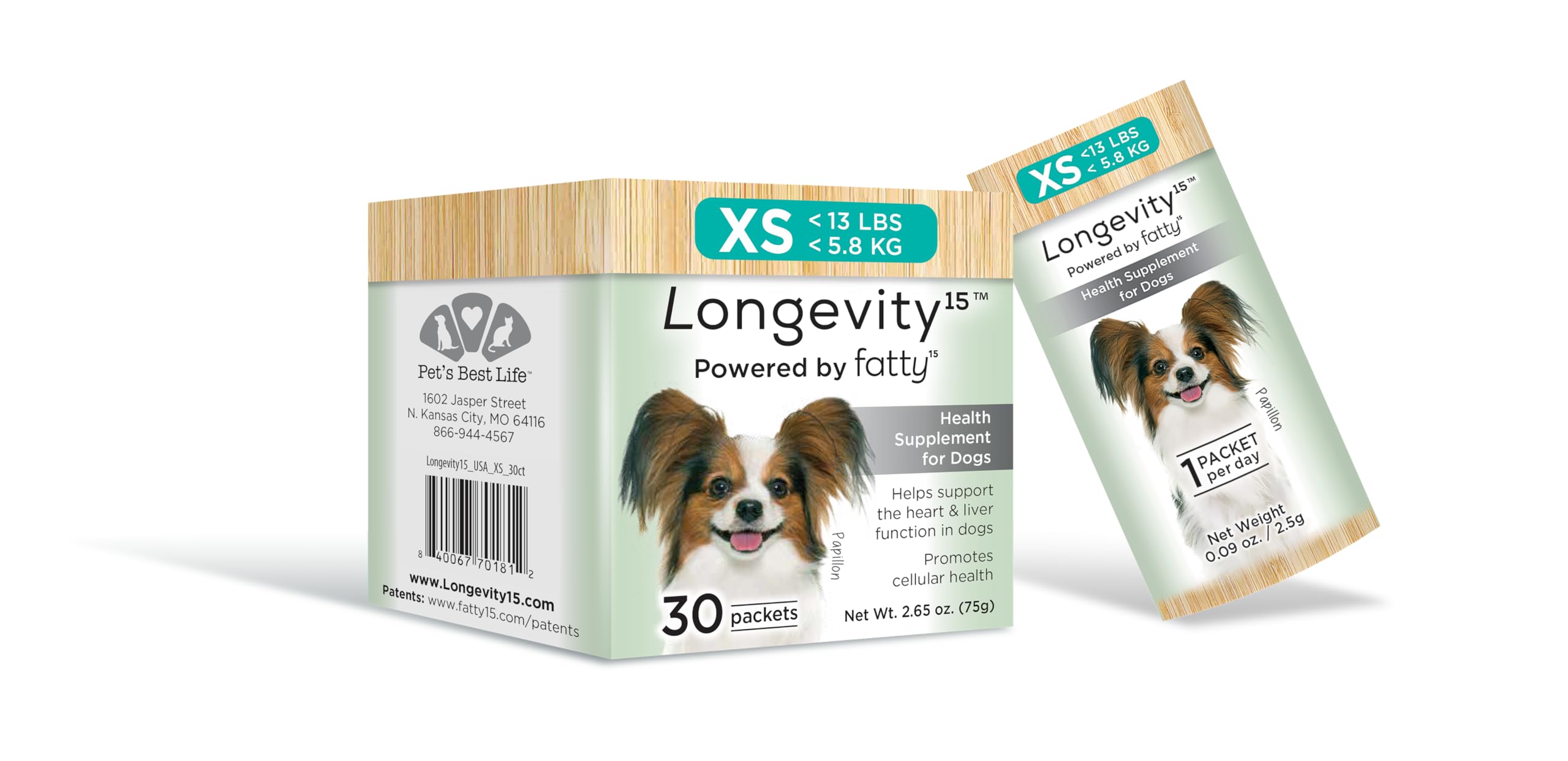 Yummy Combs Longevity15-serving-dose in bowl, illustrating simple daily use for pet care.