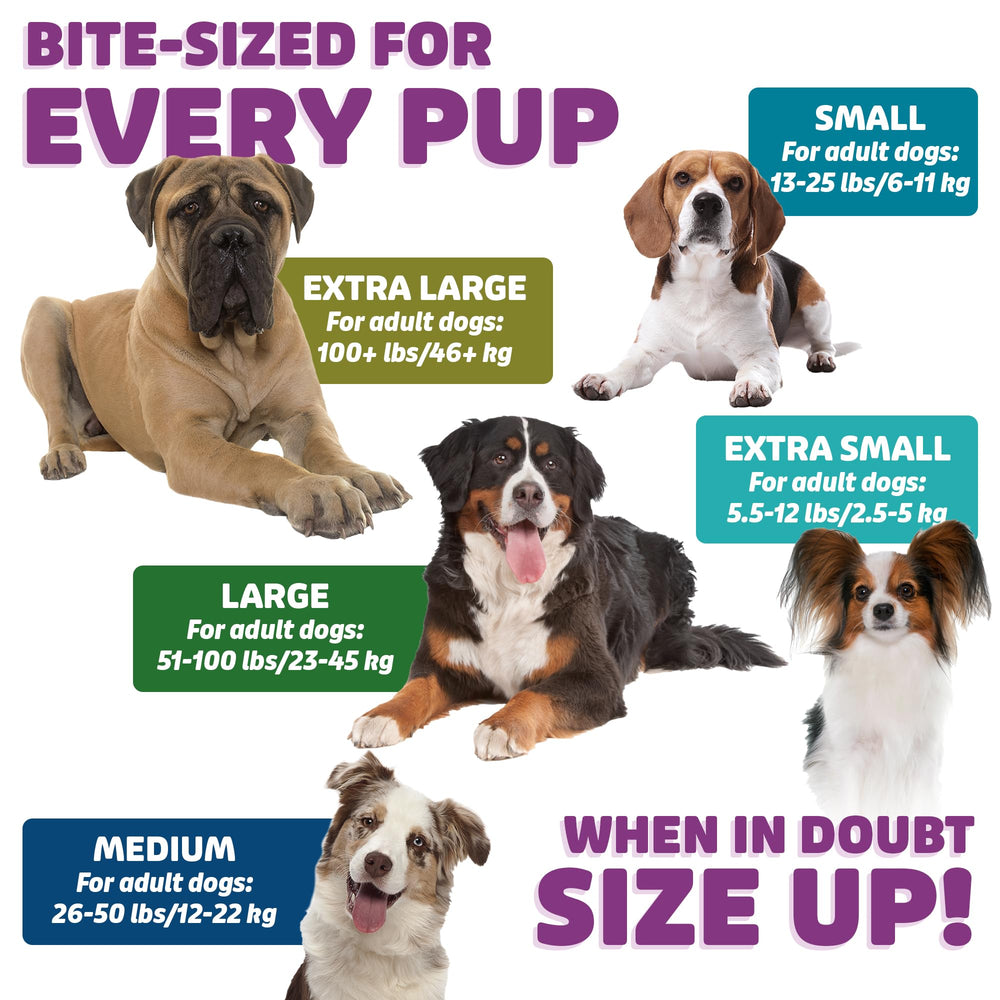 Yummy Combs size range extra-large dogs shows suitability for big breeds
