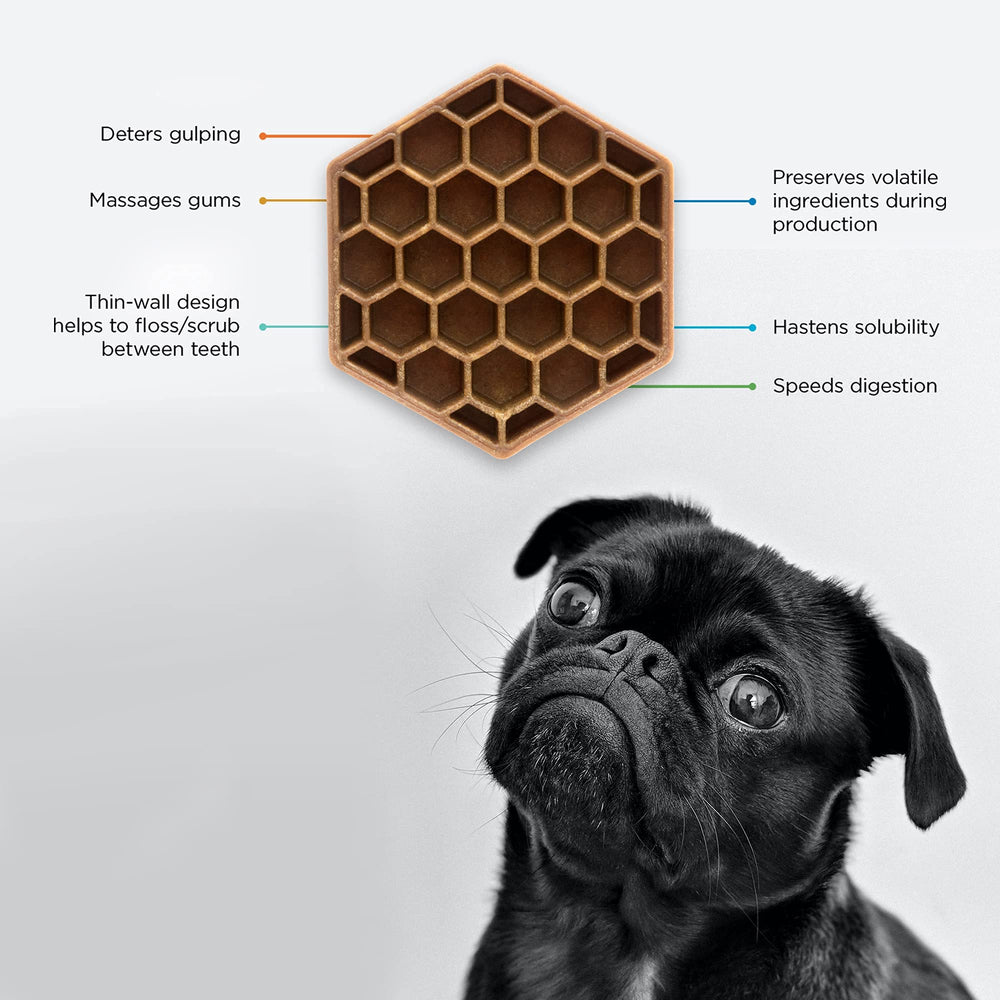 Yummy Combs with Slick'M coating eases swallowing and enhances safety.