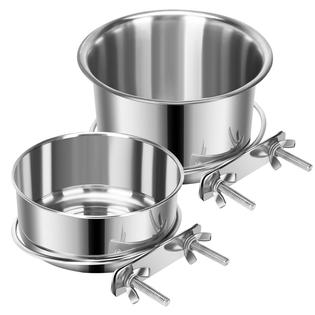 Yummy Sam 2pcs cage bowls with anti-spill clip keep meals tidy in crates