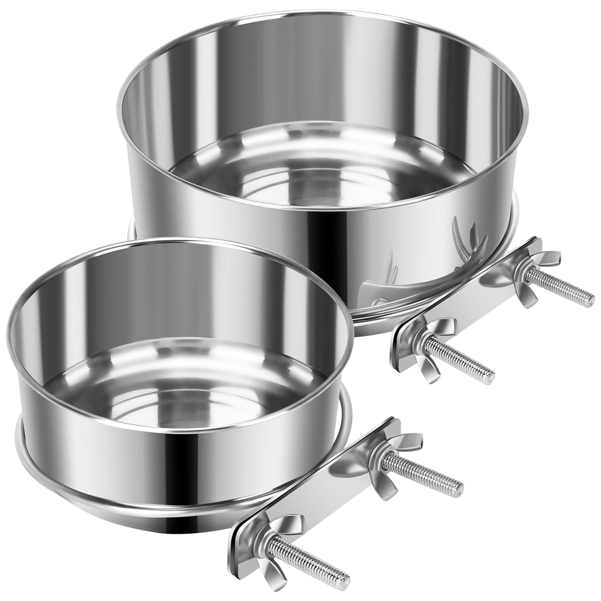 Yummy Sam 2pcs cage-attachment bowls keep meals neat inside crates.
