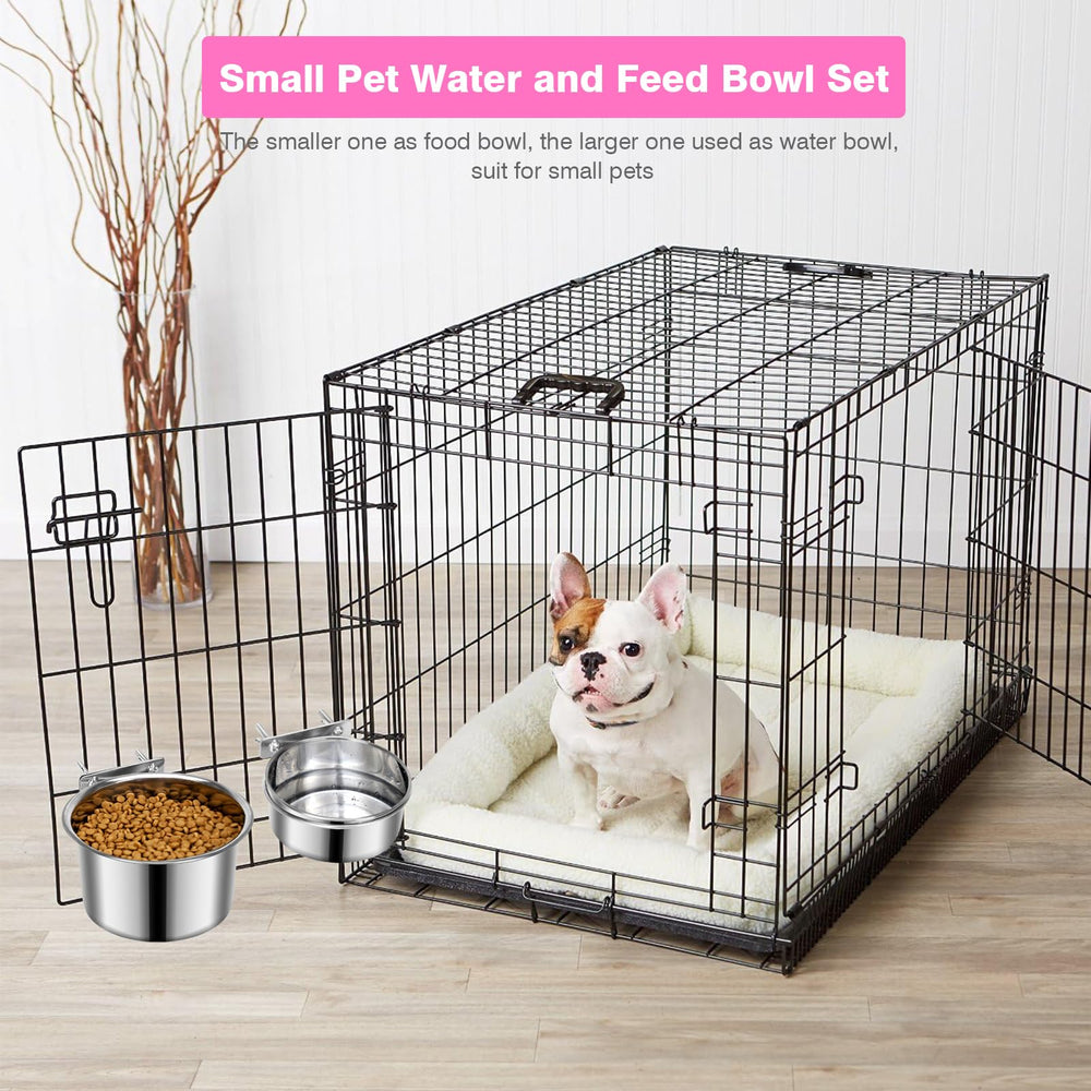 Yummy Sam clamp holder secures bowls to a kennel