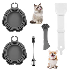 Yummy Sam multi-size can covers close-up with secure seals for fresher pet food