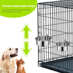 Yummy Sam raised-design space-saving dog bowl keeps kennel tidy.