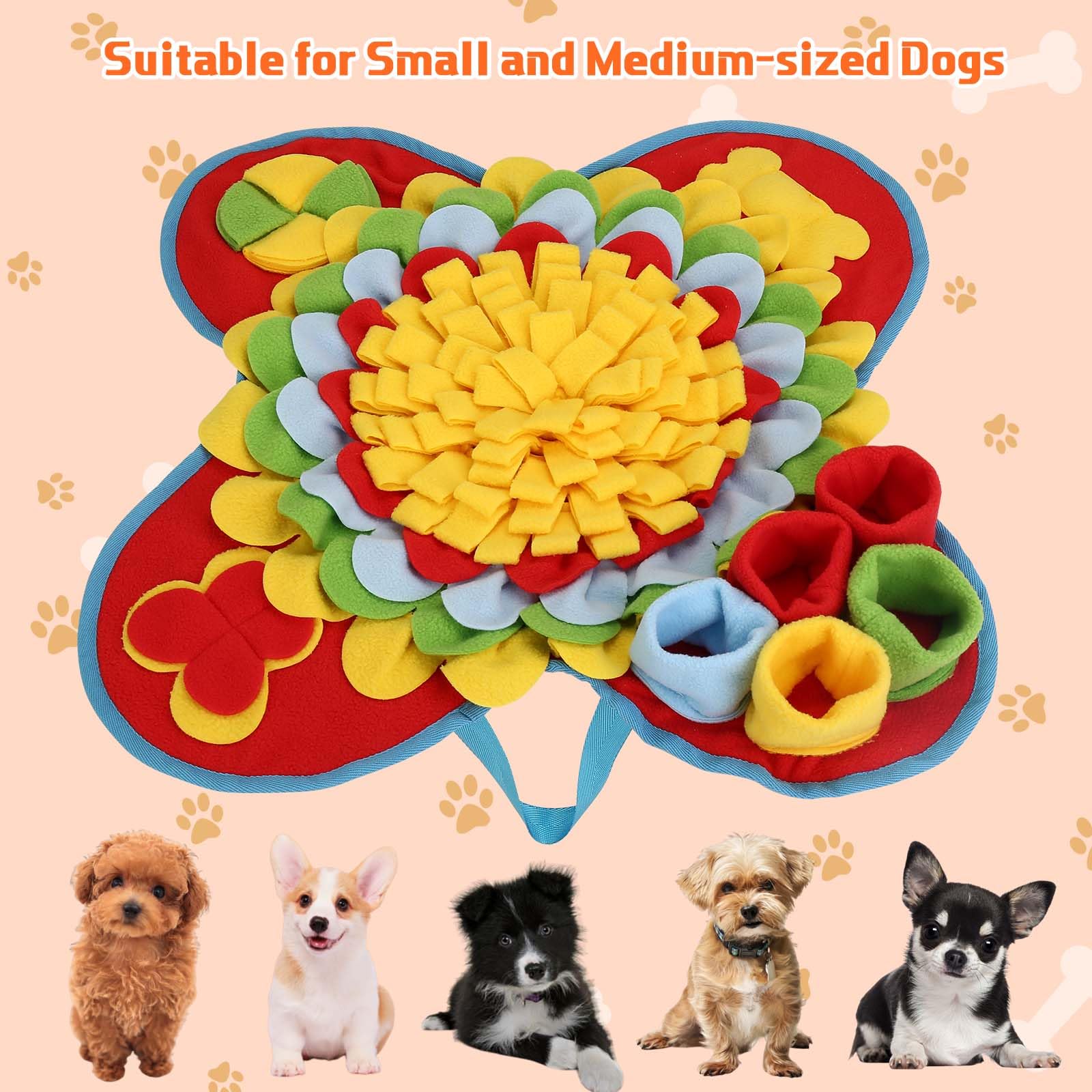 Yummy Sam Snuffle Mat folded-storage folds compact for easy travel.