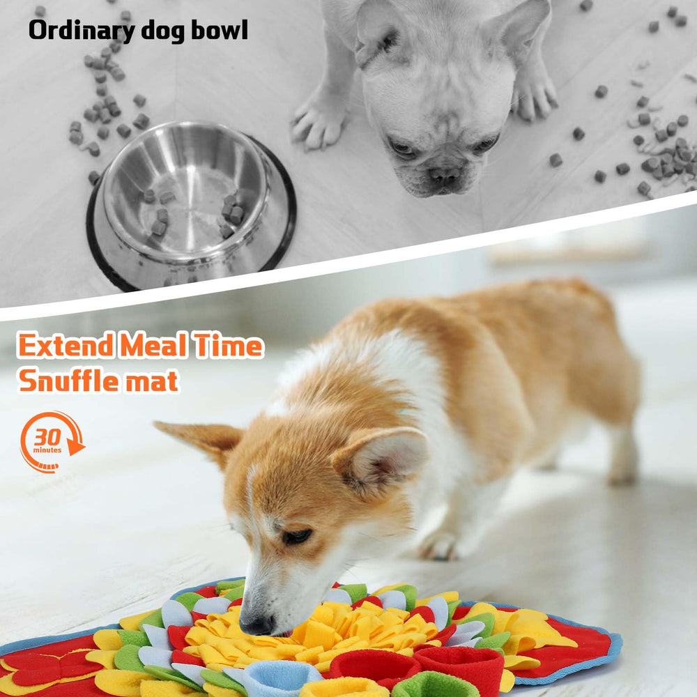 Yummy Sam Snuffle Mat multicolor-design is visually appealing during enrichment.