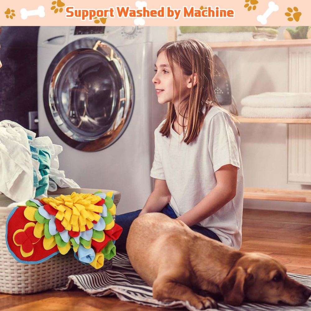 Yummy Sam Snuffle Mat outdoor-setup suitable for porch or yard enrichment.