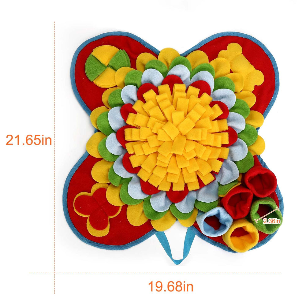 Yummy Sam Snuffle Mat two-in-one-design combines sniffing pad and puzzles for enrichment.