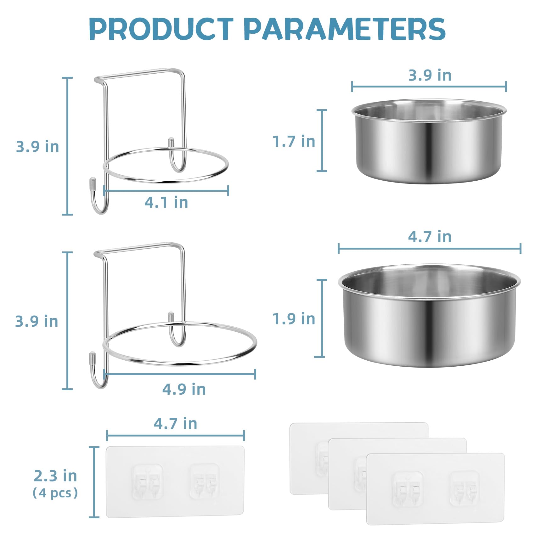 Yummy Sam stainless steel bowls close-up shows durable rust-resistant design for daily use