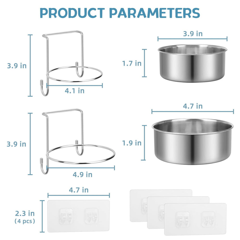 Yummy Sam stainless steel bowls close-up shows durable rust-resistant design for daily use