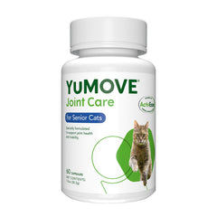 YuMOVE cat joint supplement bottle front promotes senior mobility support.