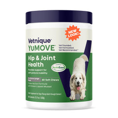 YuMOVE Hip Joint Chews Bottle: tasty chews supporting mobility in active dogs.