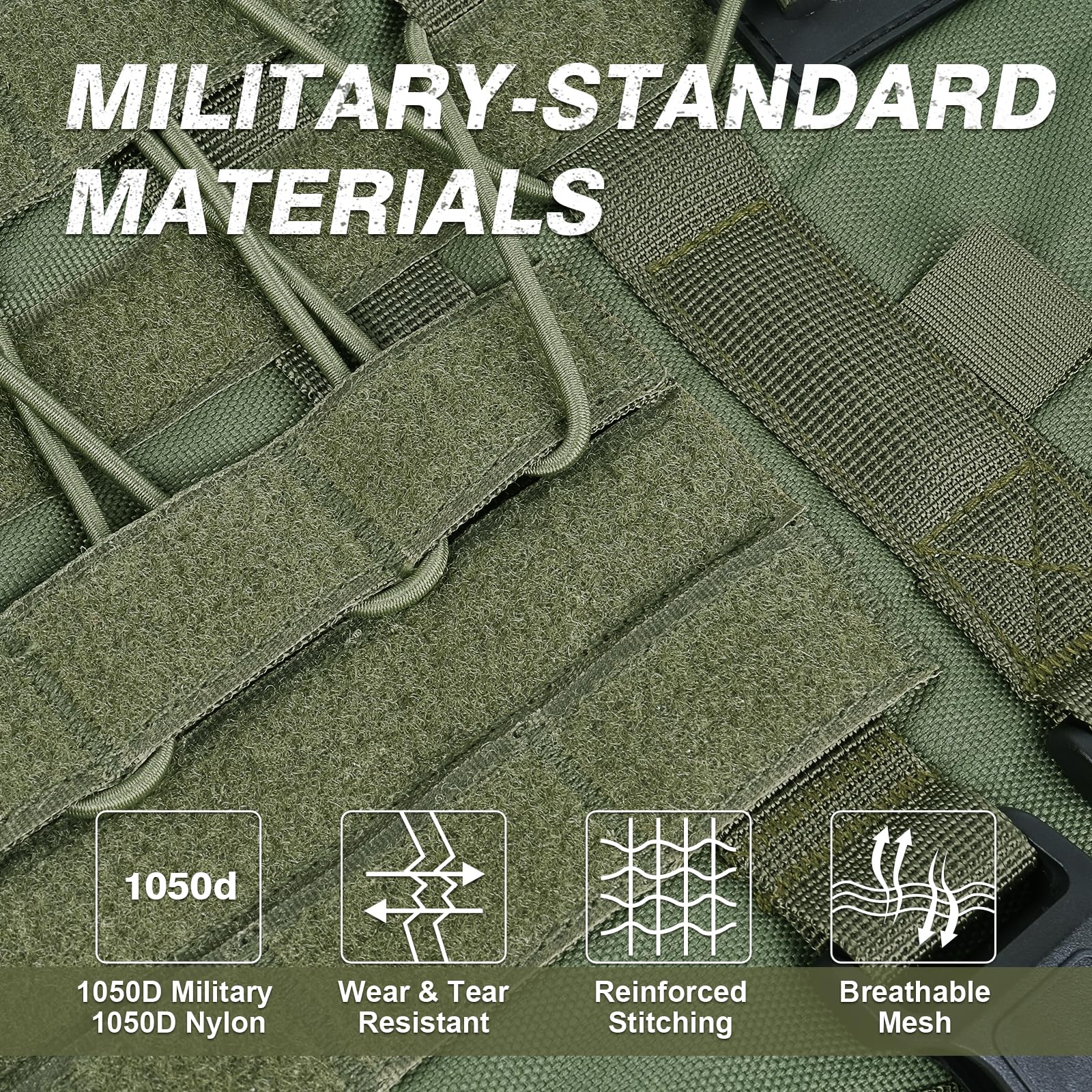 Yungaspy No Pull harness in green, back view showing dual D-rings for control.