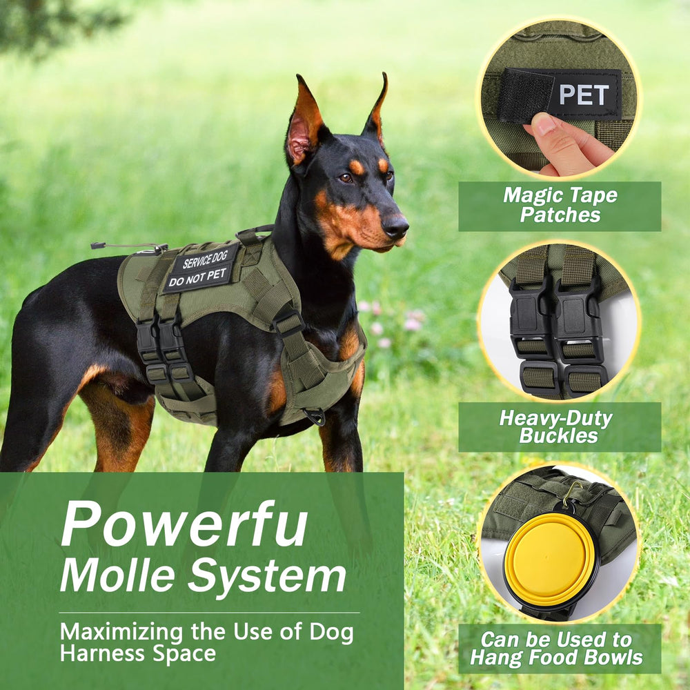 Yungaspy tactical harness with Molle sides, green, ideal for modular outdoor gear.