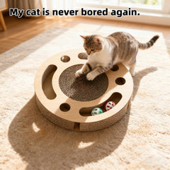 YUNIQUE bell ball within track provides tactile sounds for playful, solo cat engagement.