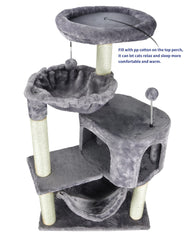YUNIQUE cat tree big condo offers a private sleeping and viewing spot