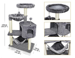 YUNIQUE cat tree hanging ball provides interactive play