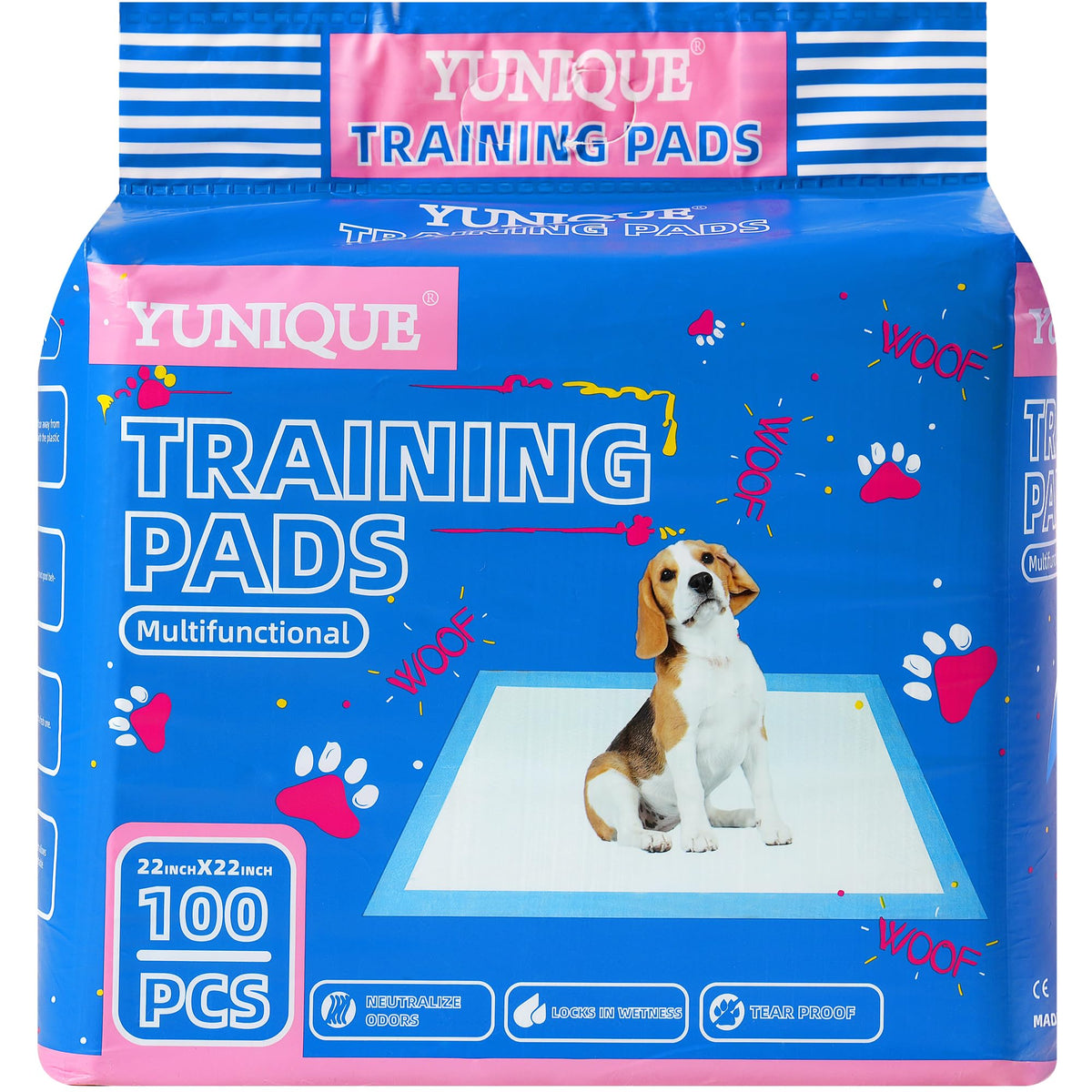 YUNIQUE training pad 22x22 in use for a clean indoor potty area.