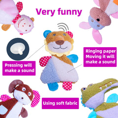 YUNKINGDOM Big 5 Pack Dog toy featuring squeaker for teething and chew sessions