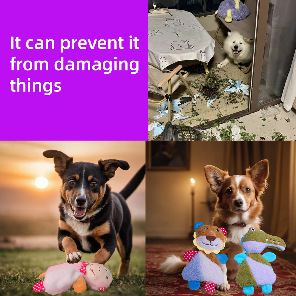 YUNKINGDOM Big 5 Pack Squeaker Inside toy creates engaging sounds during fetch and chew