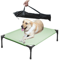 YUNKINGDOM soft mesh elevated pet bed mesh closeup highlighting breathable comfort for dogs.