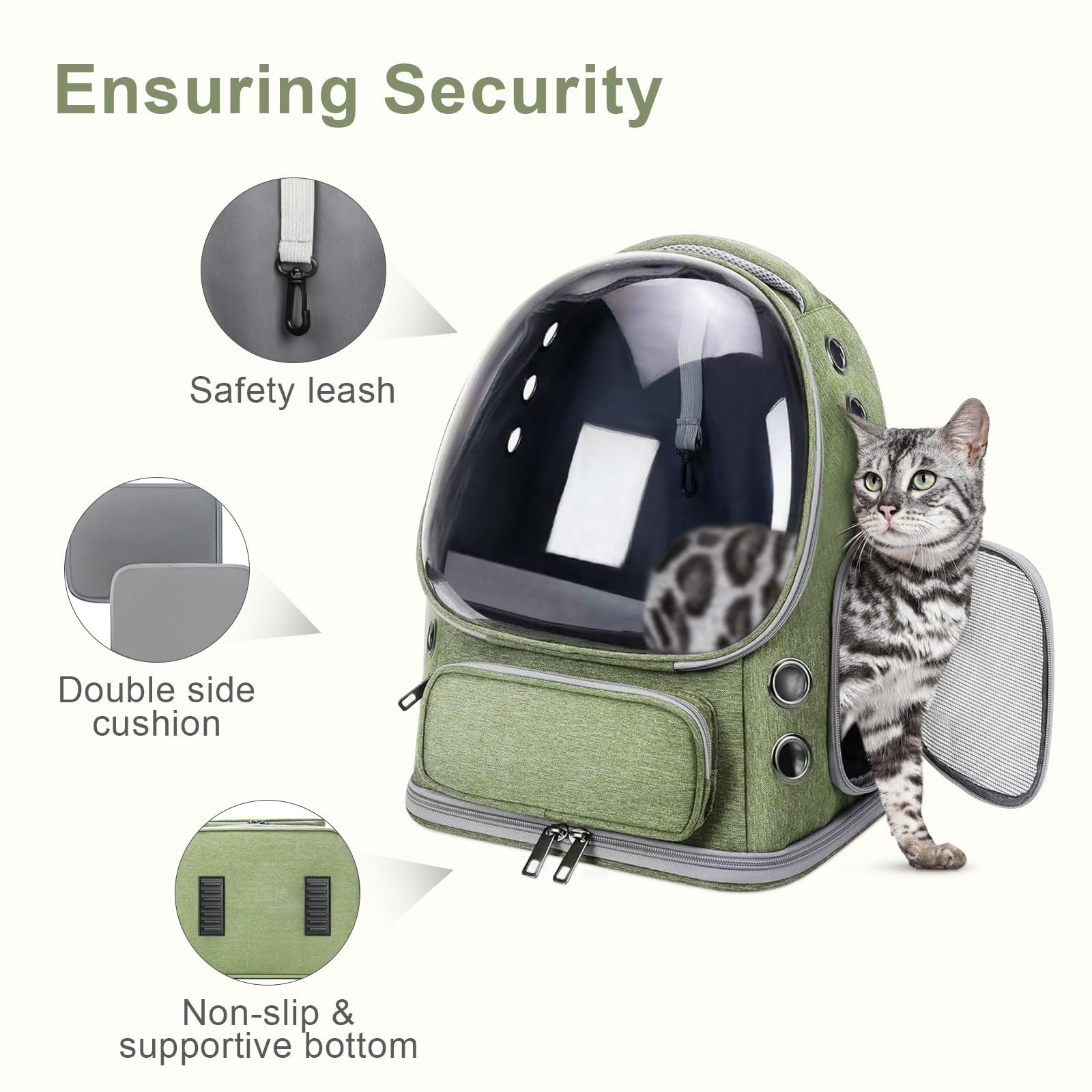 YUNLINLI cat backpack durable oxford fabric withstands frequent travel.