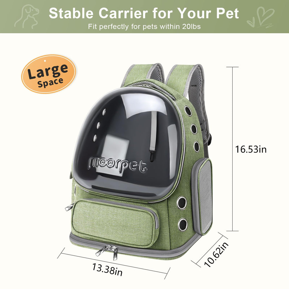 YUNLINLI cat backpack safety leash and cushion provide security and comfort.