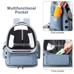 YUNLINLI cat backpack ventilation system provides steady airflow for pets