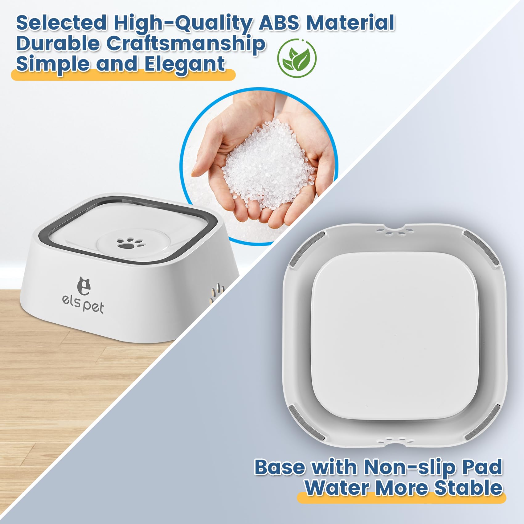 YunoEntona BPA-free water bowl emphasizes pet safe materials
