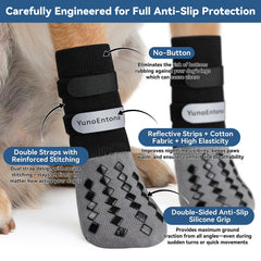 YunoEntona double-sided grip sock provides extra traction on floors.