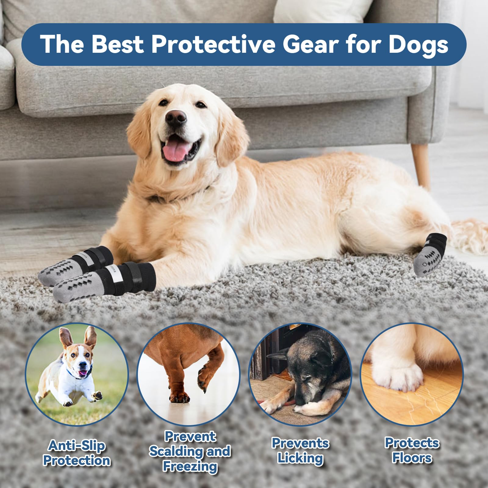 YunoEntona moisture-resistant fabric keeps paws dry during wear.