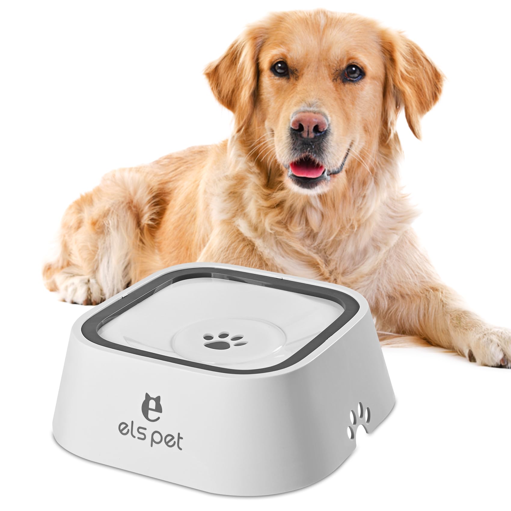 YunoEntona no spill dog water bowl visual showing spill-proof design helps keep floors dry