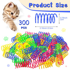 Yunsailing cat-spring-toy-color-variety-yellow-green-pink-blue vivid colors entice energetic kittens.