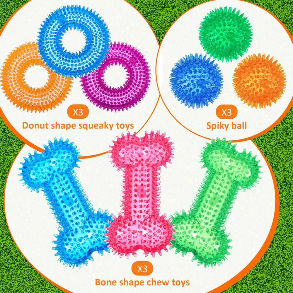 Yunsailing spiky dog ball with teething texture for gum relief and fetch fun