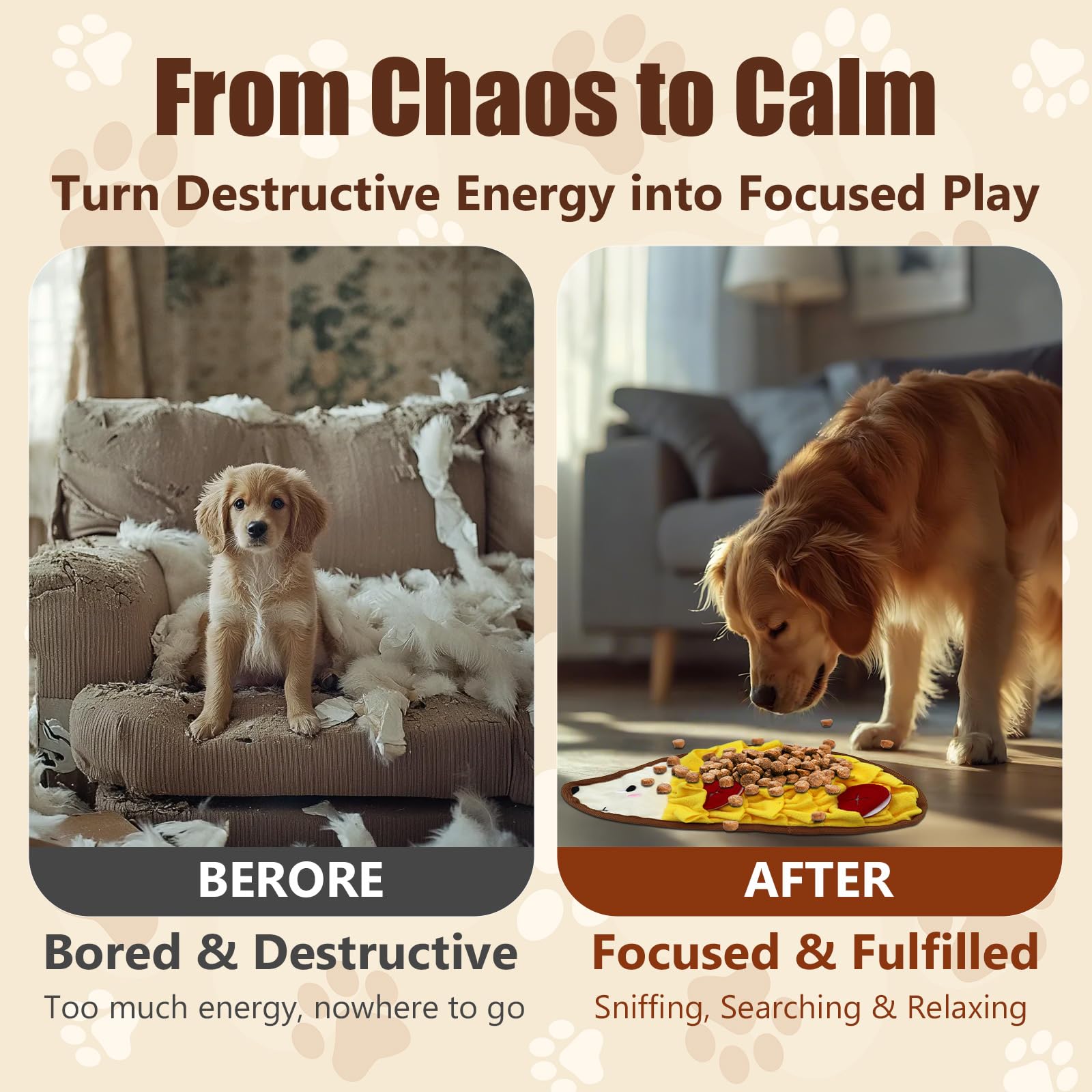 YuntailPet Snuffle Mat demonstrates gentle crinkle sounds for engagement.