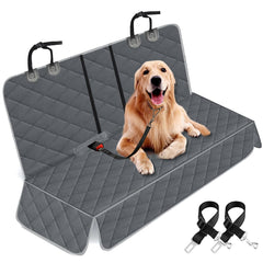 Yuntec dog car cover back seat protector grey for mess-free rides