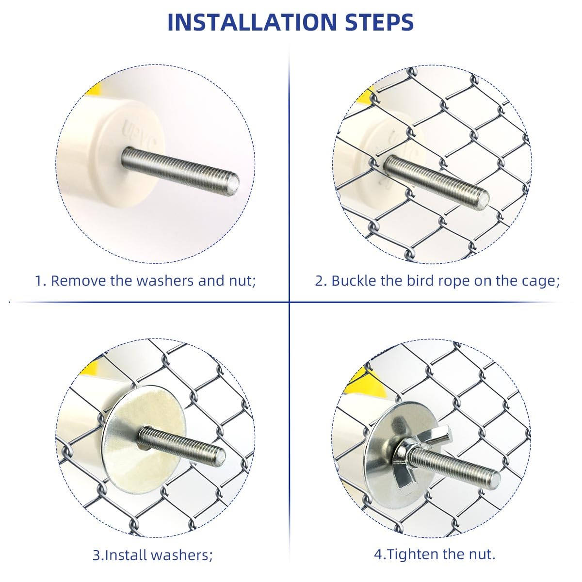 Yuntop Bird Bungee Climbing Swing easy installation with nuts for quick setup