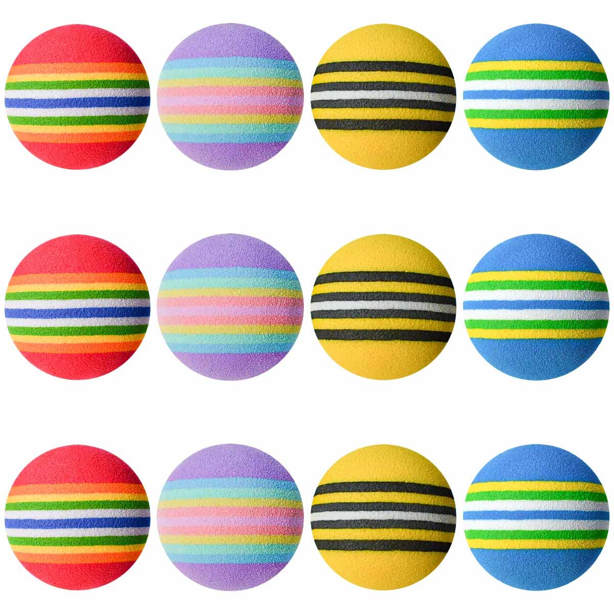 Yuntop foam cat ball 1.65-inch diameter shown for small pets.