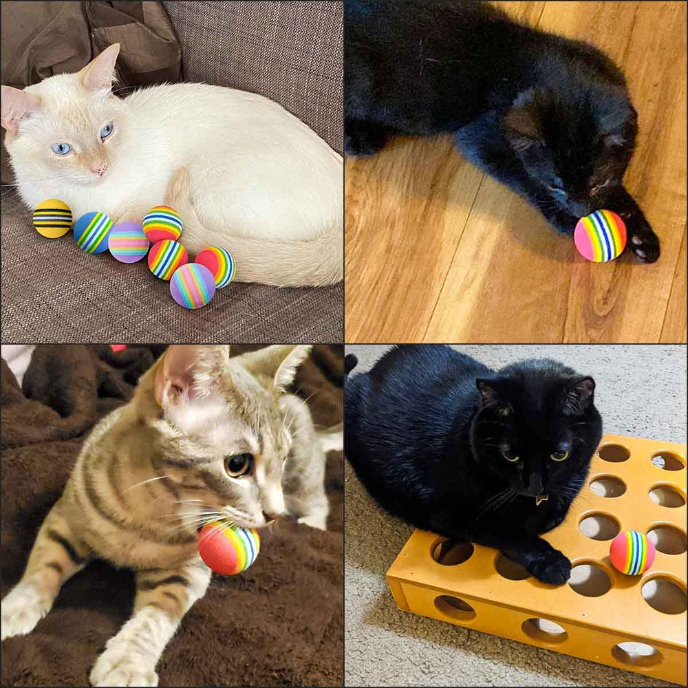 Yuntop foam cat ball with bright colors to boost indoor play.